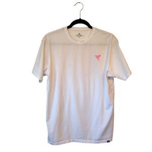 Birddogs Men's White Cotton Tropical Logo T-Shirt Size L